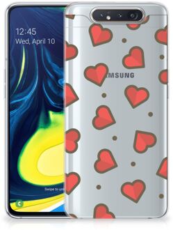 B2Ctelecom Back Cover Samsung A80 TPU bumper case Hearts