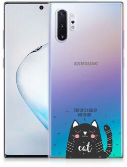 B2Ctelecom Back Cover Samsung Galaxy Note 10 Plus Cat Good Day