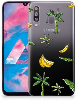 B2Ctelecom Back Cover Samsung M30 TPU Siliconen Hoesje Banana Tree