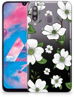 B2Ctelecom Back Cover Samsung M30 TPU Siliconen Hoesje Dogwood Flowers