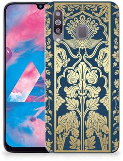 B2Ctelecom Back Cover Samsung M30 TPU Siliconen Hoesje Golden Flowers