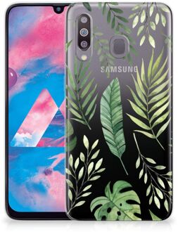 B2Ctelecom Back Cover Samsung M30 TPU Siliconen Hoesje Leaves