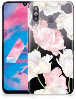 B2Ctelecom Back Cover Samsung M30 TPU Siliconen Hoesje Lovely Flowers