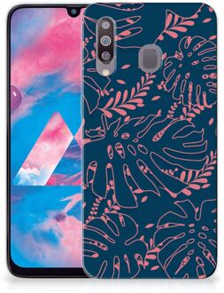 B2Ctelecom Back Cover Samsung M30 TPU Siliconen Hoesje Palm Leaves