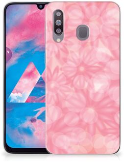 B2Ctelecom Back Cover Samsung M30 TPU Siliconen Hoesje Spring Flowers