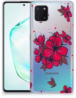 B2Ctelecom Back Cover Samsung Note 10 Lite TPU Siliconen Hoesje Blossom Rood