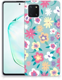 B2Ctelecom Back Cover Samsung Note 10 Lite TPU Siliconen Hoesje Flower Power