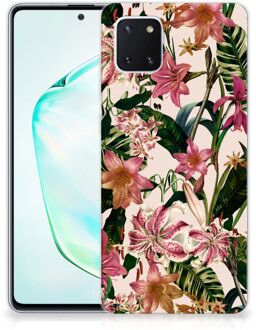 B2Ctelecom Back Cover Samsung Note 10 Lite TPU Siliconen Hoesje Flowers