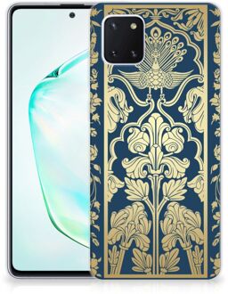 B2Ctelecom Back Cover Samsung Note 10 Lite TPU Siliconen Hoesje Golden Flowers