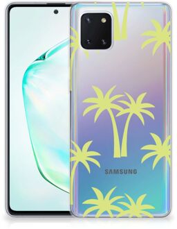 B2Ctelecom Back Cover Samsung Note 10 Lite TPU Siliconen Hoesje Palmtrees