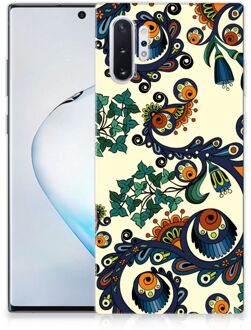 B2Ctelecom Back Cover Samsung Note 10 Plus TPU Siliconen Hoesje Barok Flower