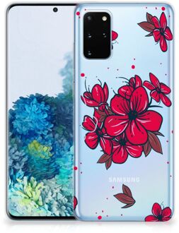 B2Ctelecom Back Cover Samsung S20 Plus TPU Siliconen Hoesje Blossom Rood