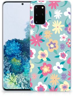 B2Ctelecom Back Cover Samsung S20 Plus TPU Siliconen Hoesje Flower Power