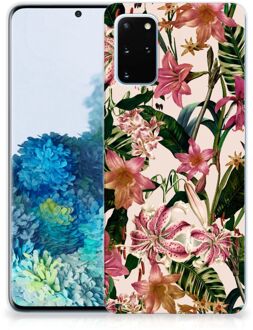 B2Ctelecom Back Cover Samsung S20 Plus TPU Siliconen Hoesje Flowers