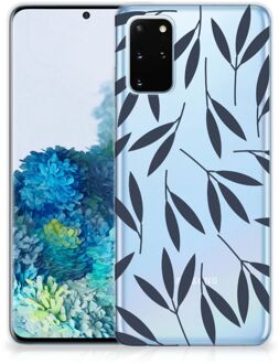 B2Ctelecom Back Cover Samsung S20 Plus TPU Siliconen Hoesje Leaves Blue