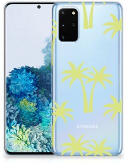 B2Ctelecom Back Cover Samsung S20 Plus TPU Siliconen Hoesje Palmtrees