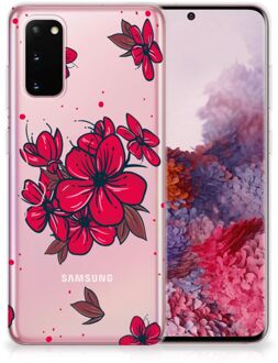 B2Ctelecom Back Cover Samsung S20 TPU Siliconen Hoesje Blossom Rood