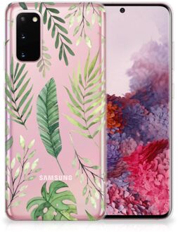 B2Ctelecom Back Cover Samsung S20 TPU Siliconen Hoesje Leaves