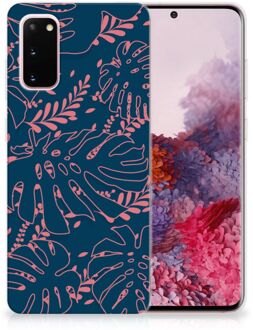 B2Ctelecom Back Cover Samsung S20 TPU Siliconen Hoesje Palm Leaves