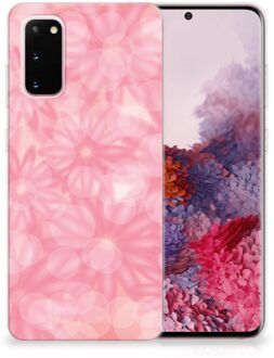 B2Ctelecom Back Cover Samsung S20 TPU Siliconen Hoesje Spring Flowers