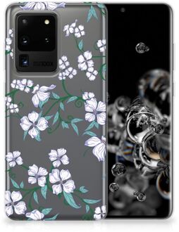 B2Ctelecom Back Cover Samsung S20 Ultra TPU Siliconen Hoesje Blossom White