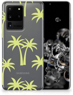 B2Ctelecom Back Cover Samsung S20 Ultra TPU Siliconen Hoesje Palmtrees