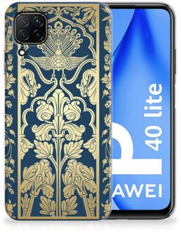 B2Ctelecom Back Cover Siliconen Hoesje Huawei P40 Lite Hoesje Customize Golden Flowers