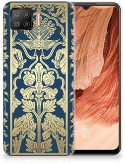 B2Ctelecom Back Cover Siliconen Hoesje OPPO A73 4G Hoesje Customize Golden Flowers