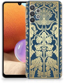 B2Ctelecom Back Cover Siliconen Hoesje Samsung Galaxy A32 4G Hoesje Customize Golden Flowers