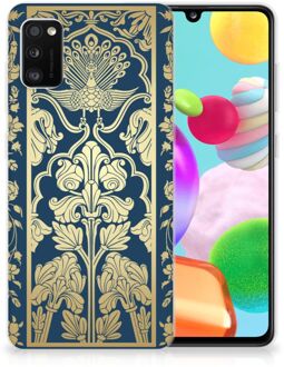 B2Ctelecom Back Cover Siliconen Hoesje Samsung Galaxy A41 Hoesje Customize Golden Flowers