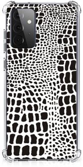 B2Ctelecom Back Cover Siliconen Hoesje Samsung Galaxy A72 4G/5G GSM Hoesje met doorzichtige rand Slangenprint