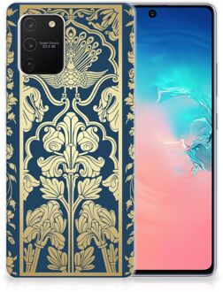 B2Ctelecom Back Cover Siliconen Hoesje Samsung Galaxy S10 Lite Hoesje Customize Golden Flowers