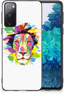 B2Ctelecom Back Cover Siliconen Hoesje Super als Cadeautjes voor Jongens Samsung Galaxy S20 Telefoonhoesje met Zwarte rand Lion Color