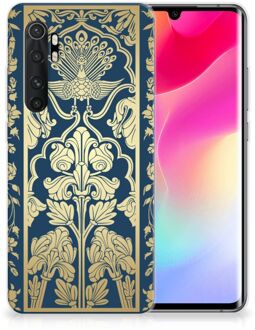 B2Ctelecom Back Cover Siliconen Hoesje Xiaomi Mi Note 10 Lite Hoesje Customize Golden Flowers