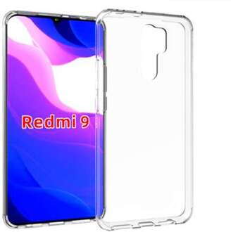 B2Ctelecom Back Cover Xiaomi Redmi 9 TPU Siliconen Transparant