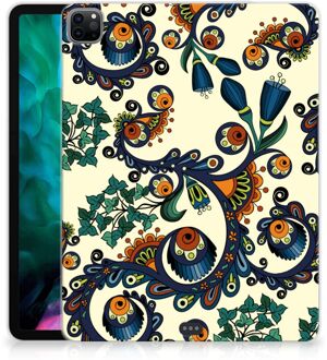 B2Ctelecom Backcase iPad Pro 12.9 (2020) | iPad Pro 12.9 (2021) Leuk Siliconen Hoes Barok Flower met transparant zijkanten