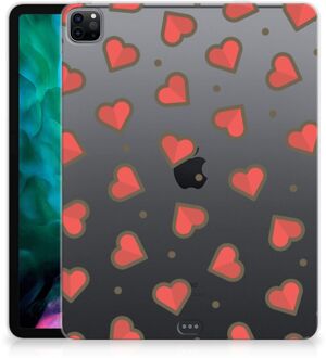 B2Ctelecom Backcase iPad Pro 12.9 (2020) TPU Siliconen Hoes Hearts met transparant zijkanten