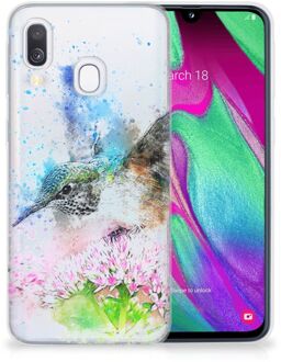 B2Ctelecom Backcase Samsung A40 TPU Silicone Hoesje Design Vogel