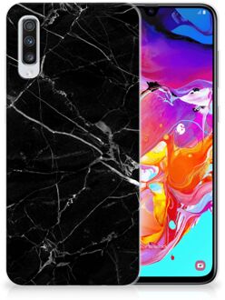 B2Ctelecom Backcase Samsung Galaxy A70 Hoesje TPU siliconen Marmer Zwart