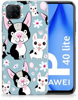 B2Ctelecom Backcase Siliconen Hoesje Huawei P40 Lite Telefoonhoesje Hondjes