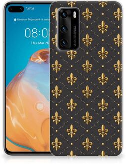 B2Ctelecom Backcase Siliconen Hoesje Huawei P40 Telefoonhoesje Franse Lelie