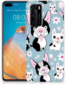 B2Ctelecom Backcase Siliconen Hoesje Huawei P40 Telefoonhoesje Hondjes