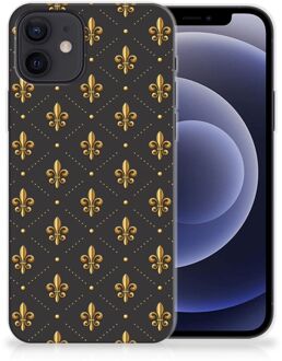 B2Ctelecom Backcase Siliconen Hoesje iPhone 12 | 12 Pro (6.1") Telefoonhoesje Franse Lelie