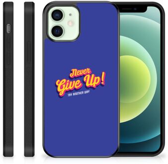 B2Ctelecom Backcase Siliconen Hoesje iPhone 12 Mini Smartphone Hoesje met Zwarte rand Never Give Up