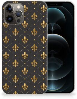 B2Ctelecom Backcase Siliconen Hoesje iPhone 12 Pro Max Telefoonhoesje Franse Lelie