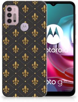 B2Ctelecom Backcase Siliconen Hoesje Motorola Moto G30 | G10 Telefoonhoesje Franse Lelie