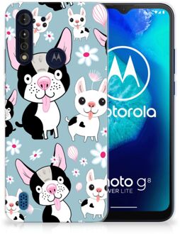 B2Ctelecom Backcase Siliconen Hoesje Motorola Moto G8 Power Lite Telefoonhoesje Hondjes