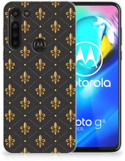 B2Ctelecom Backcase Siliconen Hoesje Motorola Moto G8 Power Telefoonhoesje Franse Lelie