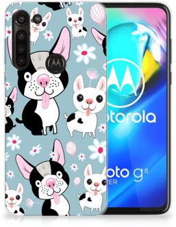 B2Ctelecom Backcase Siliconen Hoesje Motorola Moto G8 Power Telefoonhoesje Hondjes