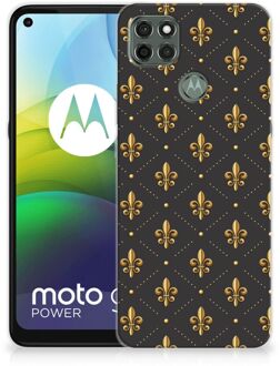 B2Ctelecom Backcase Siliconen Hoesje Motorola Moto G9 Power Telefoonhoesje Franse Lelie